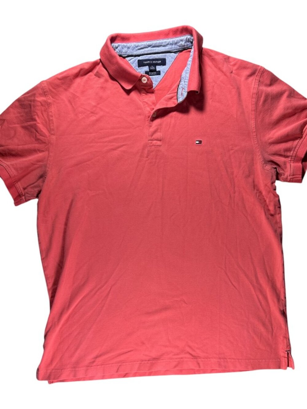 Tommy Hilfiger Men's Salmon Polo Shirt Size XL (326)